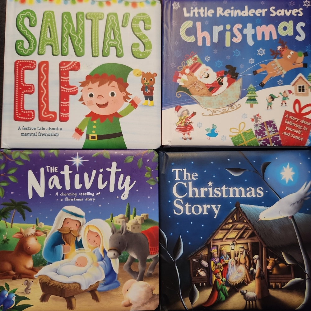 Lot of 4 Padded board Christmas books by Igloo NEW